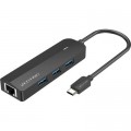 Vention Концентратор Vention USB 3.1 Type-C to 3xUSB 3.0+MicroUSB+RJ45 100M Ethernet black (TGPBB)