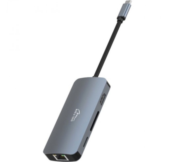 Media-Tech Концентратор Media-Tech USB3.1 Type-C to HDMI/USB 3.0x3/RJ45/SD/MicroSD/PD 100W Hub Pro 8-in-1 (MT5044)