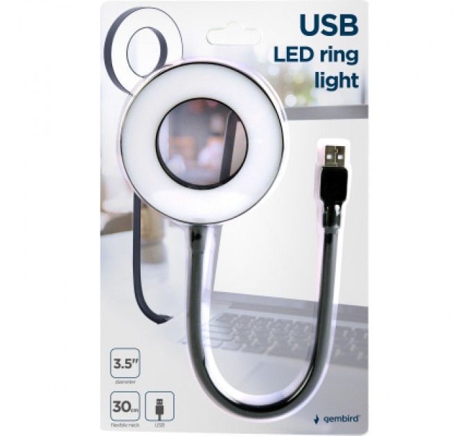Gembird Лампа USB Gembird LED, ring 3.5 inch, 6W (NL-LEDRING-01)