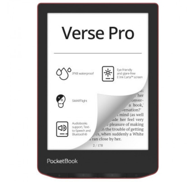 Pocketbook Електронна книга Pocketbook 634 Verse Pro, Passion Red (PB634-3-CIS)
