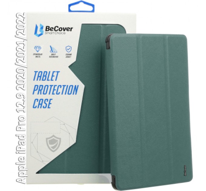 BeCover Чохол до планшета BeCover Tri Fold Soft TPU Silicone Apple iPad Pro 12.9 2020/2021/2022 Dark Green (709713)