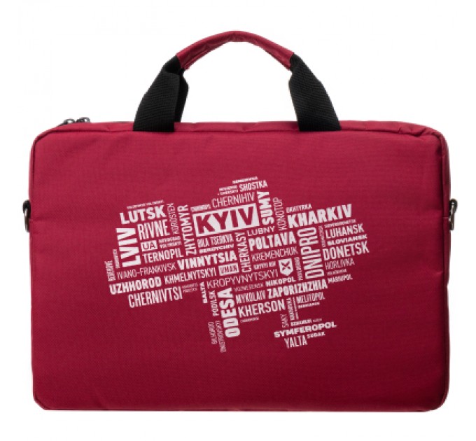 Vinga Сумка для ноутбука Vinga 14" NB1402 Burgundy, white print (NB1402UWBY)
