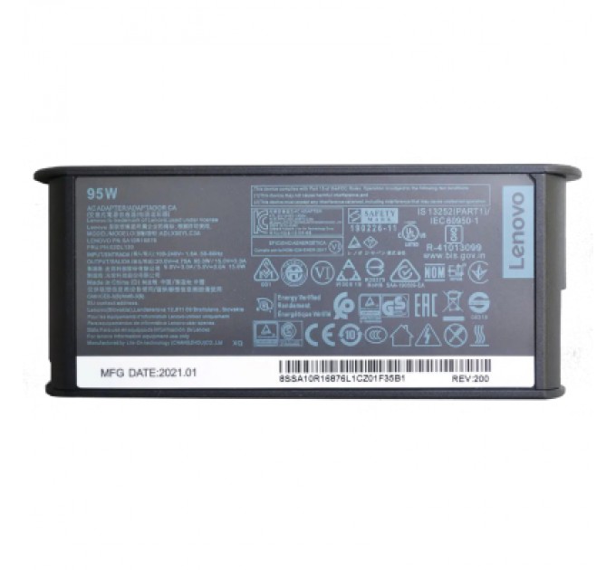 Lenovo Блок живлення до ноутбуку Lenovo 95W 20V/4.75A, 15V/3A, 9V/3A, 5V/3A, USB Type-С (ADLX95YLC3A / A40378)