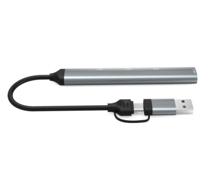 Dynamode Концентратор Dynamode 5-in-1 USB Type-C/Type-A to 1хUSB3.0, 2xUSB 2.0, card-reader SD/MicroSD (DM-UH-514)