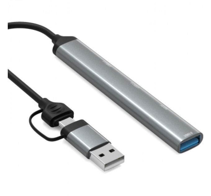 Dynamode Концентратор Dynamode 5-in-1 USB Type-C/Type-A to 1хUSB3.0, 2xUSB 2.0, card-reader SD/MicroSD (DM-UH-514)