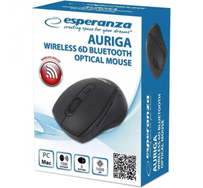 Esperanza Мишка Esperanza Auriga 6D Bluetooth Black (EM128K)