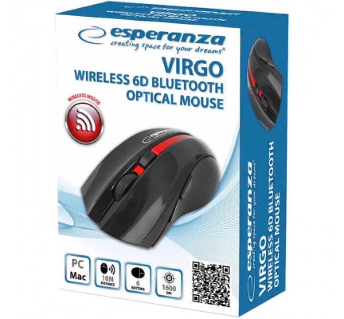 Esperanza Мишка Esperanza Virgo 6D Bluetooth Red (EM129R)