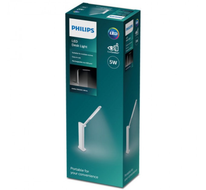 Philips Настільна лампа Philips LED Amber 5W, 4000K, 1800mAh (Lithium battery), білий (929003194507)