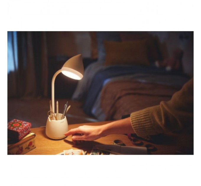 Philips Настільна лампа Philips LED Reading Desk lamp Hat 4.5W, 3000/4000/5700K, 1800mAh (Lithium battery), білий (929003241007)