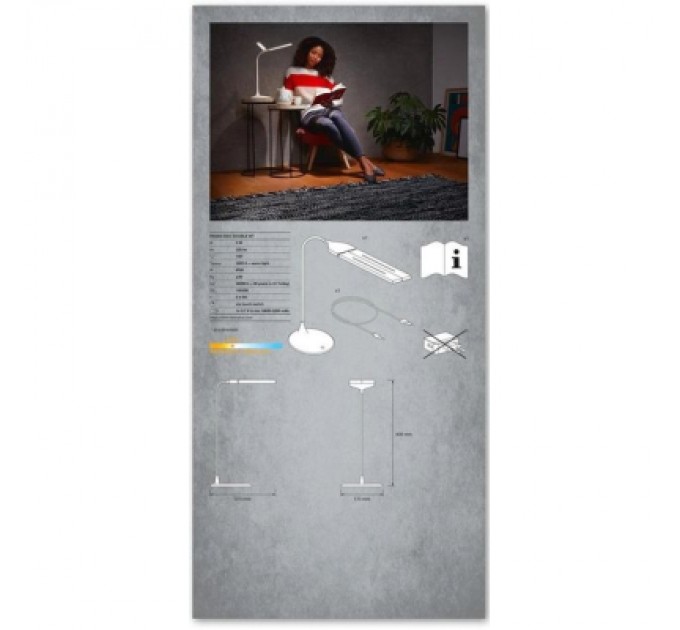 LEDVANCE Настільна лампа LEDVANCE Panan Disc Double LED 5Вт 3000К (4058075301733)