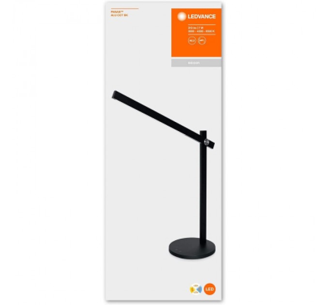LEDVANCE Настільна лампа LEDVANCE PANAN ALU 7W, 3000/4300/6500K, 220В, чорна (4058075321281)