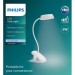 Philips Настільна лампа Philips LED Reading Desk lamp Donutclip 3W, 4000K, 1200mAh (Lithium battery), білий (929003179727)