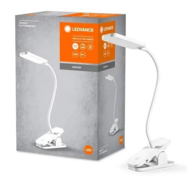 LEDVANCE Настільна лампа LEDVANCE LED PANAN CLIP 5W 4000K (4058075747883)