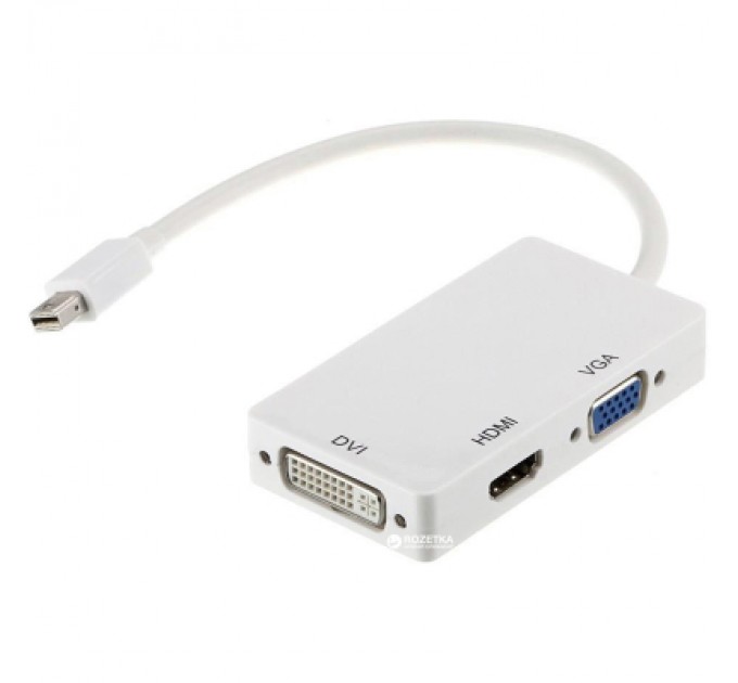 PowerPlant Порт-реплікатор PowerPlant mini Display Port — HDMI, DVI, VGA (3 в 1) (CA910946)