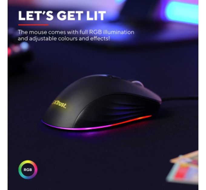 Trust Мишка Trust GXT924 Ybar+ USB Black (24890)