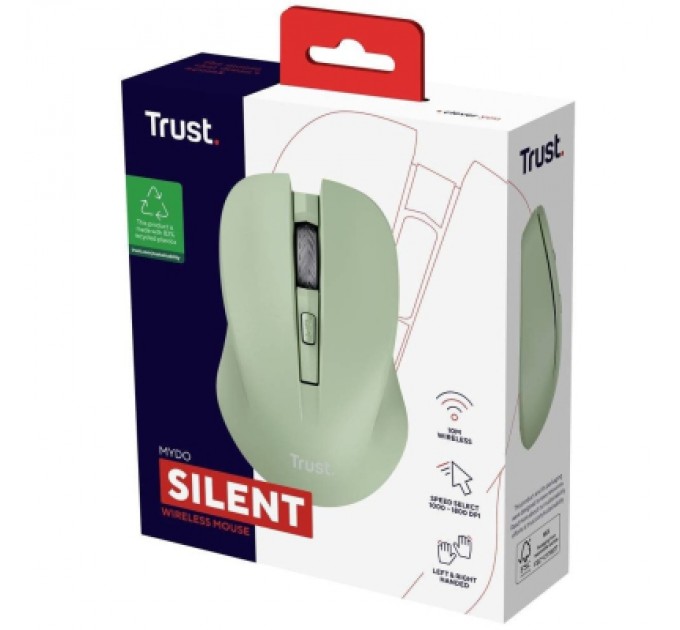 Trust Мишка Trust Mydo Silent Wireless Green (25042)