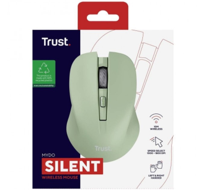 Trust Мишка Trust Mydo Silent Wireless Green (25042)