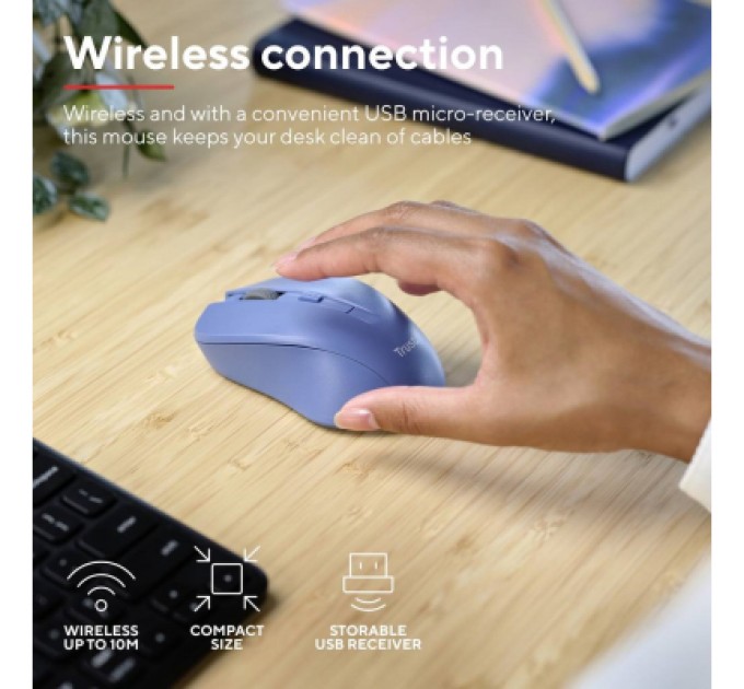 Trust Мишка Trust Mydo Silent Wireless Blue (25041)