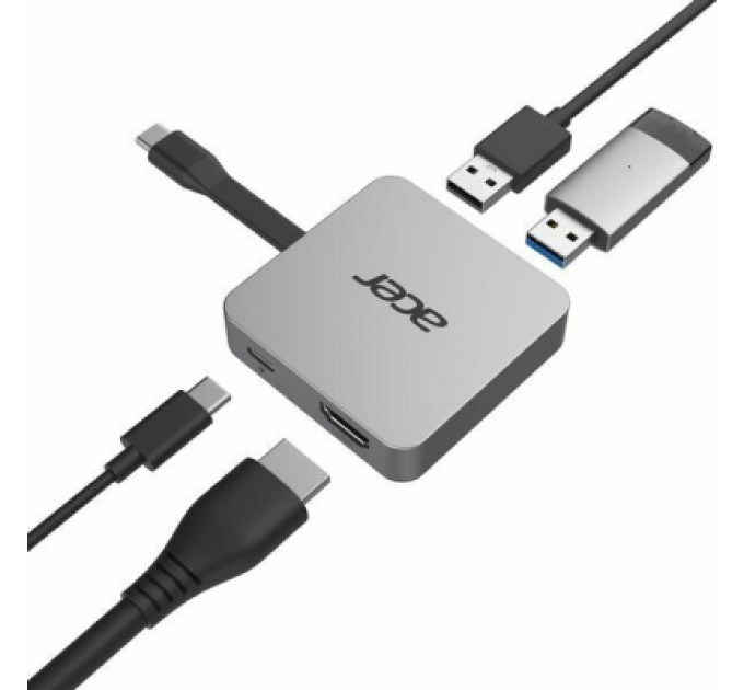 Acer Порт-реплікатор Acer 4-in-1, HDMI, 2xUSB3.2, USB-C (HP.DSCAB.014)