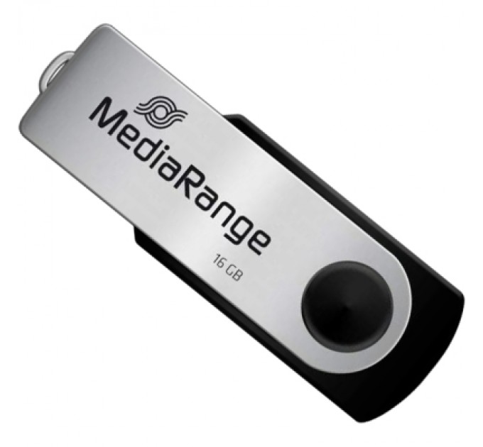 Mediarange USB флеш накопичувач Mediarange 16GB Black/Silver USB 2.0 (MR910)
