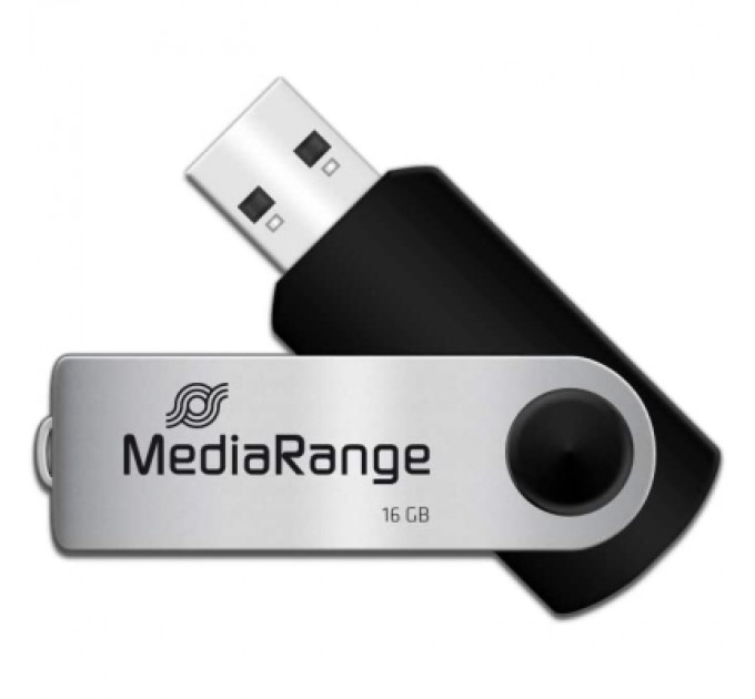 Mediarange USB флеш накопичувач Mediarange 16GB Black/Silver USB 2.0 (MR910)