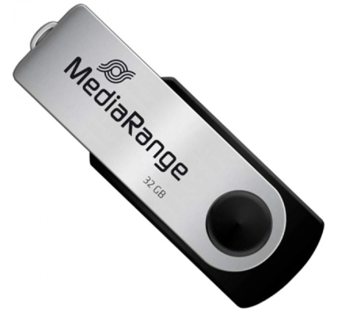 Mediarange USB флеш накопичувач Mediarange 32GB Black/Silver USB 2.0 (MR911)