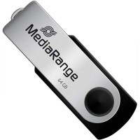 USB флеш накопичувач Mediarange 64GB Black/Silver USB 2.0 (MR912)