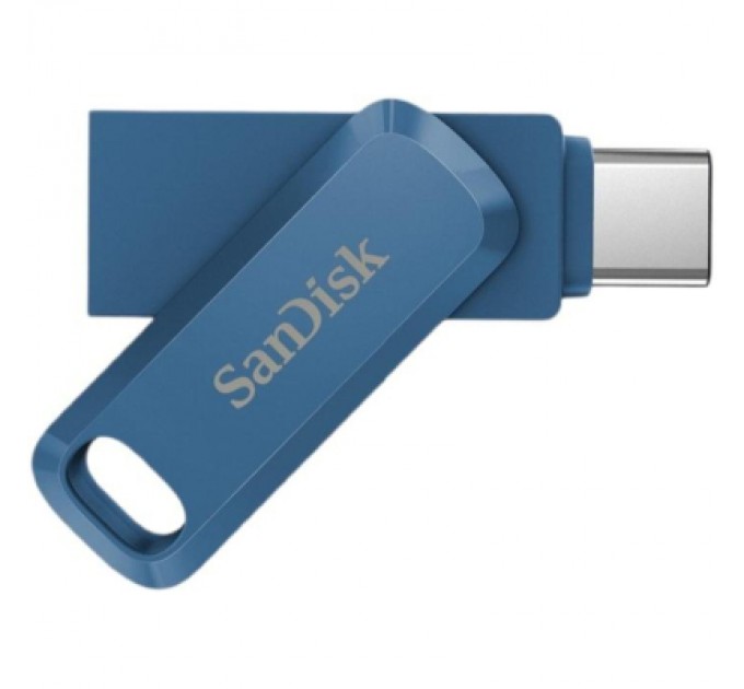 SanDisk USB флеш накопичувач SanDisk 64GB Dual Drive Go Navy Blue USB 3.1 + Type-C (SDDDC3-064G-G46NB)