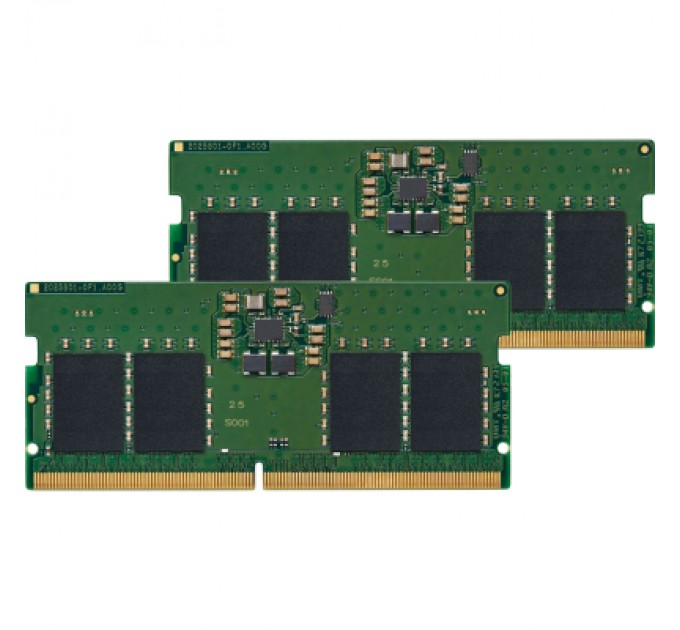 Kingston Модуль пам'яті для ноутбука SoDIMM DDR5 32GB (2x16GB) 4800 MHz Kingston (KVR48S40BS8K2-32)