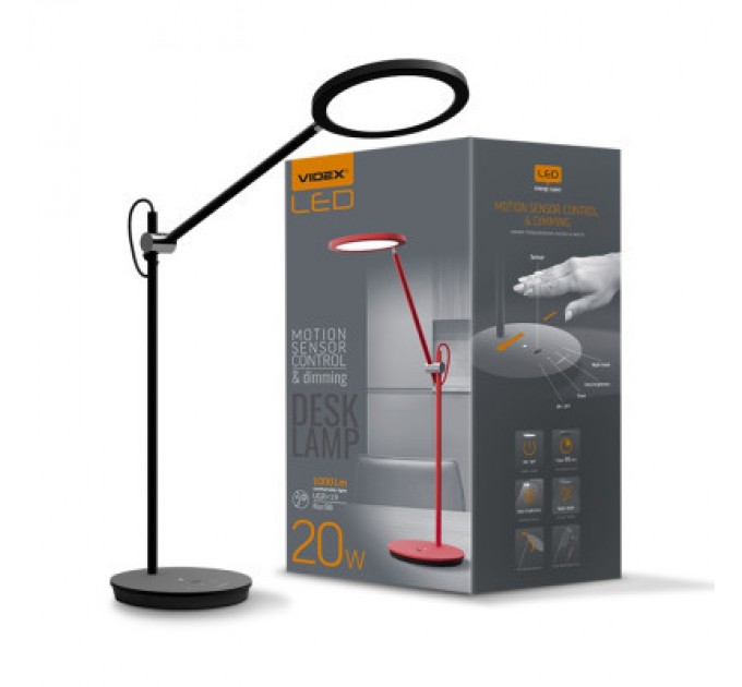 Videx Настільна лампа Videx VL-TF15B 20W 4100K 220V black (26432)
