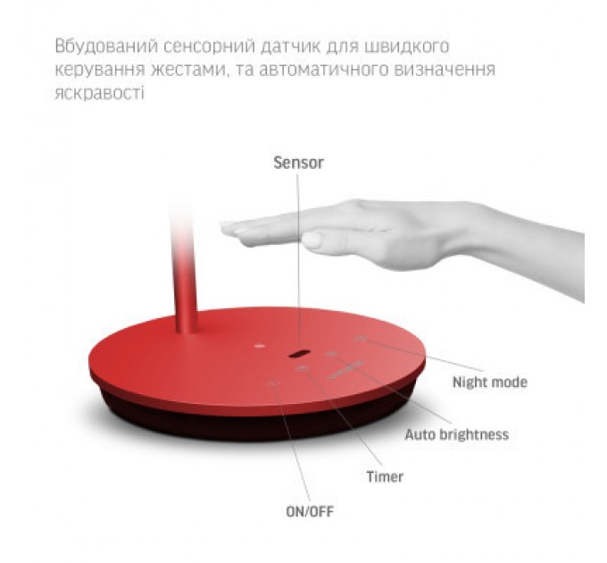 Videx Настільна лампа Videx VL-TF15R 20W 4100K 220V red (26431)