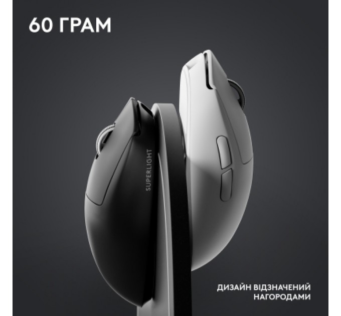 Logitech Мишка Logitech G Pro X Superlight 2 Lightspeed Wireless Black (910-006630)