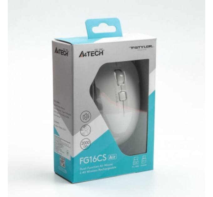A4Tech Мишка A4Tech FG16CS Air Wireless White (FG16CS Air White)