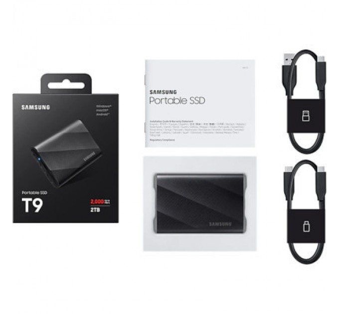 Samsung Накопичувач SSD USB 3.2 2TB T9 Samsung (MU-PG2T0B/EU)