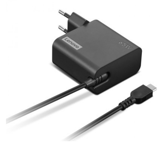 Lenovo Блок живлення до ноутбуку Lenovo 65W, USB Type-С, wall mount (4X21L54610)