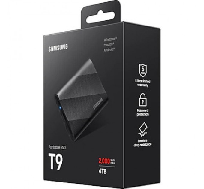 Samsung Накопичувач SSD USB 3.2 4TB T9 Samsung (MU-PG4T0B/EU)