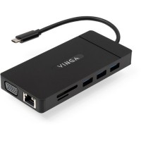 Концентратор Vinga USB-C 3.1 to VGA+HDMI+RJ45+3xUSB3.0+USB2.0+SD/TF+PD100W+Audio (VHYC10)