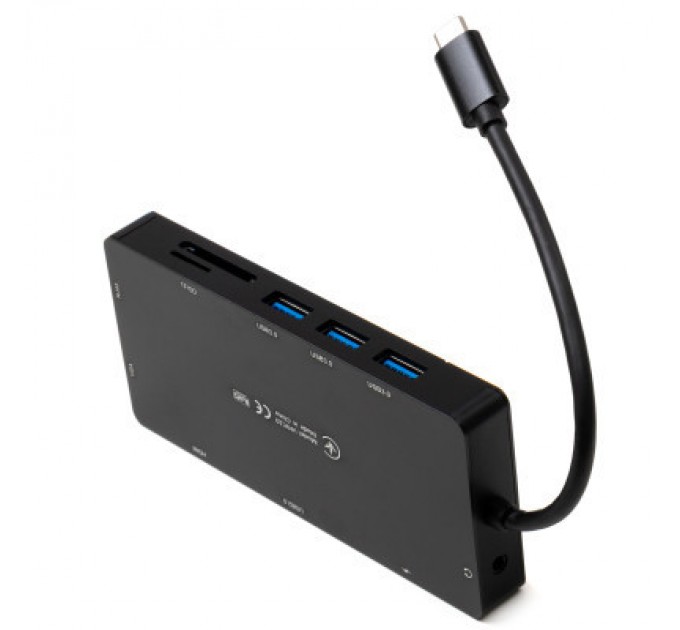Vinga Концентратор Vinga USB-C 3.1 to VGA+HDMI+RJ45+3xUSB3.0+USB2.0+SD/TF+PD100W+Audio (VHYC10)