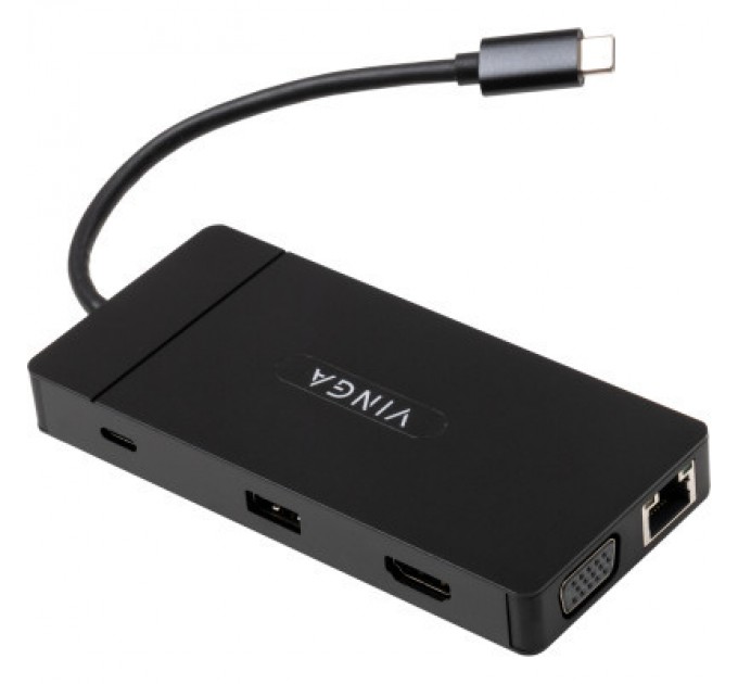 Vinga Концентратор Vinga USB-C 3.1 to VGA+HDMI+RJ45+3xUSB3.0+USB2.0+SD/TF+PD100W+Audio (VHYC10)