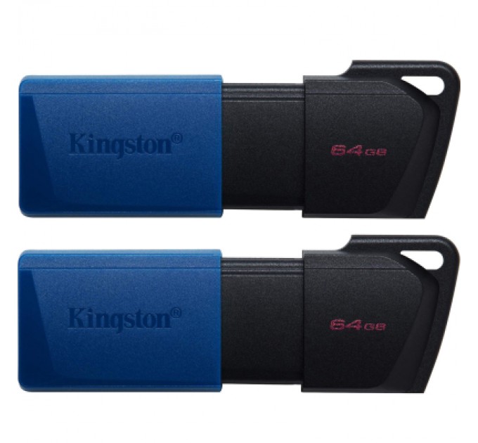 Kingston USB флеш накопичувач Kingston 2x64GB DataTraveler Exodia M Black/Blue USB 3.2 (DTXM/64GB-2P)