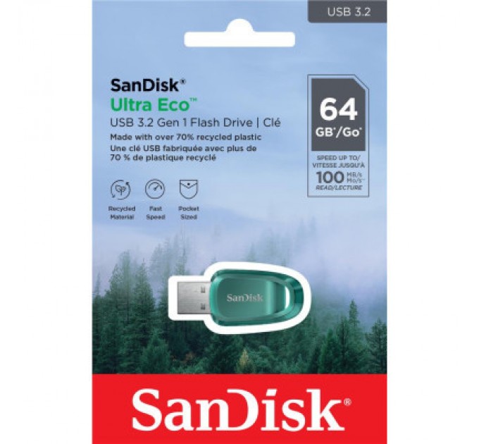 SanDisk USB флеш накопичувач SanDisk 64GB Ultra Eco USB 3.2 (SDCZ96-064G-G46)