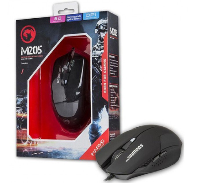 Marvo Мишка Marvo M205BK USB Black (M205BK)
