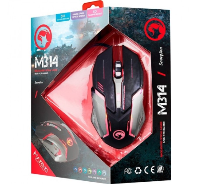 Marvo Мишка Marvo M314 USB Black (M314)