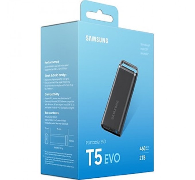 Samsung Накопичувач SSD USB 3.2 2TB T5 Shield Samsung (MU-PH2T0S/EU)