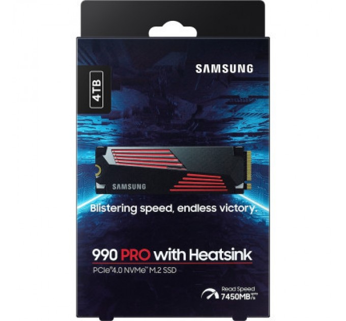 Samsung Накопичувач SSD M.2 2280 4TB 990 PRO with Heatsink Samsung (MZ-V9P4T0GW)