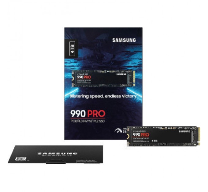 Samsung Накопичувач SSD M.2 2280 4TB 990 PRO Samsung (MZ-V9P4T0BW)