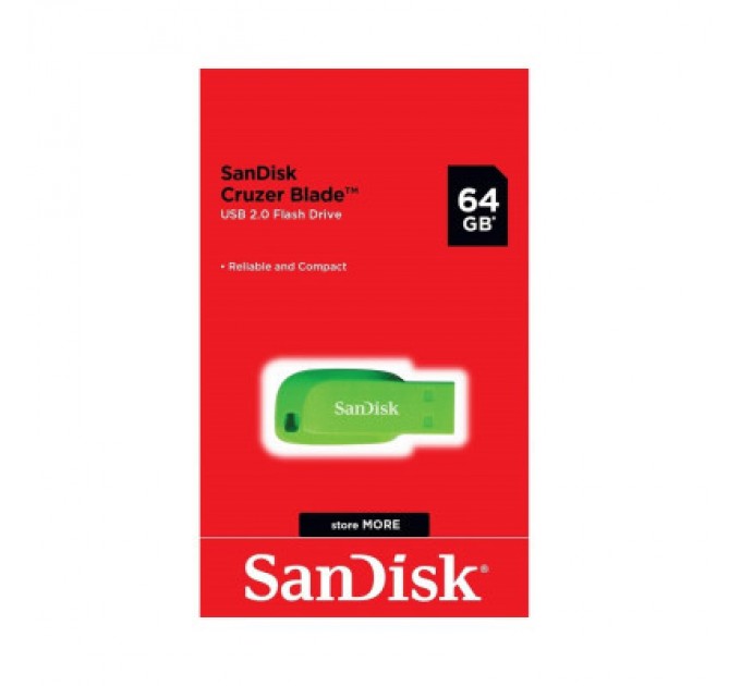 SanDisk USB флеш накопичувач SanDisk 32GB Cruzer Blade Green USB 2.0 (SDCZ50C-032G-B35GE)