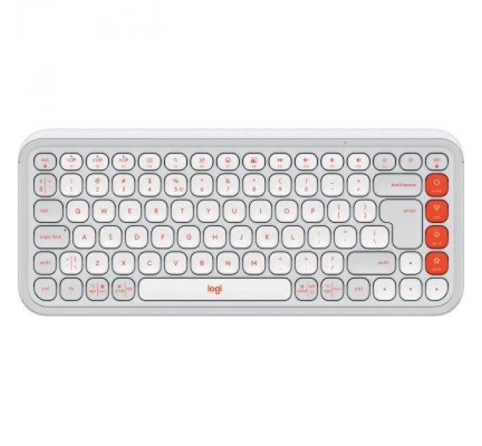 Logitech Клавіатура Logitech POP Icon Keys Bluetooth UA Off-White (920-013072)