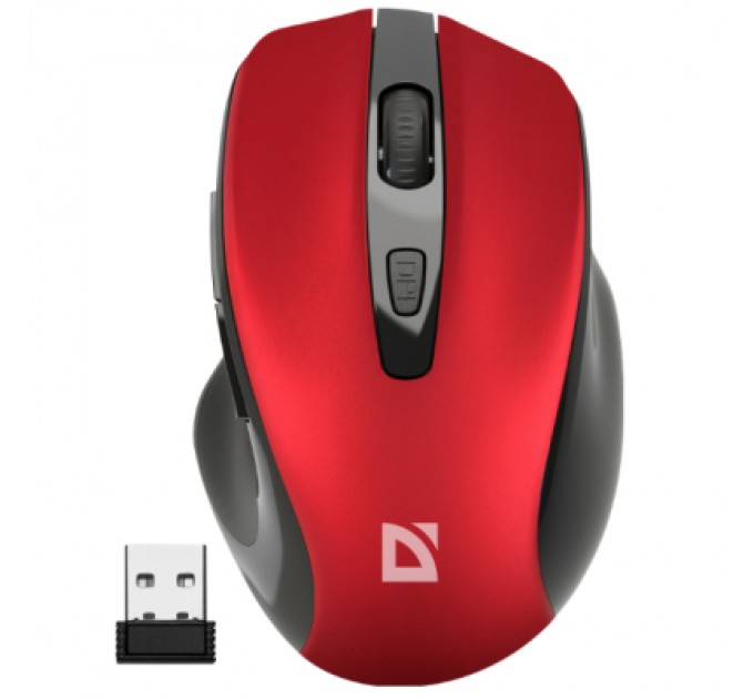 Defender Мишка Defender Prime MB-053 Silent Wireless Red (52052)