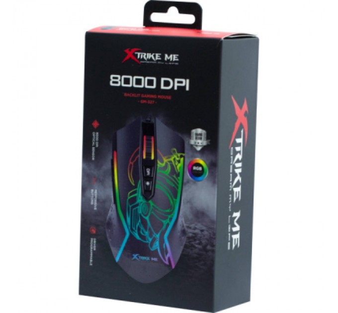Xtrike ME Мишка Xtrike ME GM-327 USB RGB Black (GM-327)